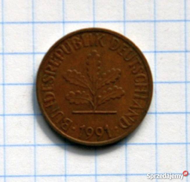 2 PFENNIG 2 FENIGI 1991 G NIEMCY Kolekcje