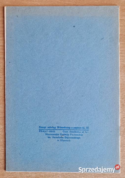 Zeszyt gładki 16 kart A5 PRL Cieszyn sprzedam