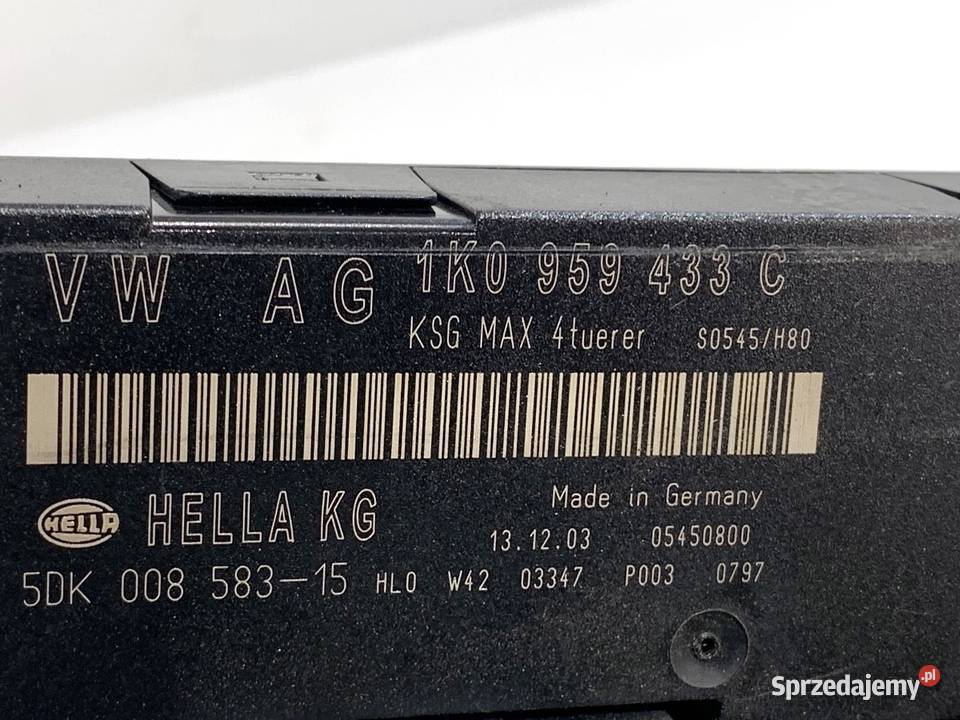 MODUŁ KOMFORTU VW GOLF V 1K0959433C Hatchback Zestawy naprawcze