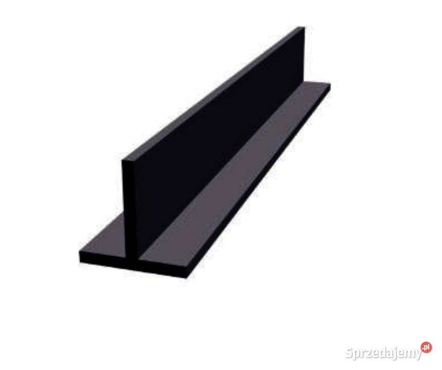 Teownik aluminiowy 4m czarny mat RAL9005