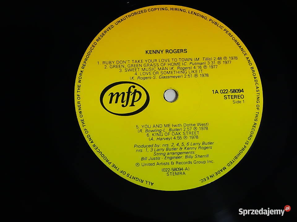 Kenny Rogers Collection LP 1980 Płyty i kasety