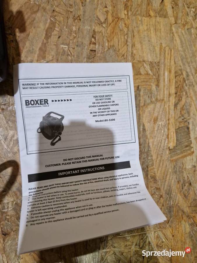 Nagrzewnica Elektryczna Grzejnik farelka PIECYK sprzedam