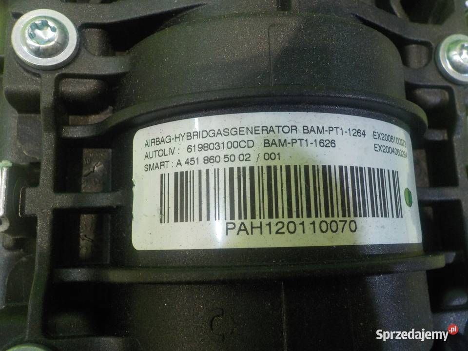 SMART FORTWO II 451 LIFT 12r AIRBAG poduszka Poduszki powietrzne mazowieckie