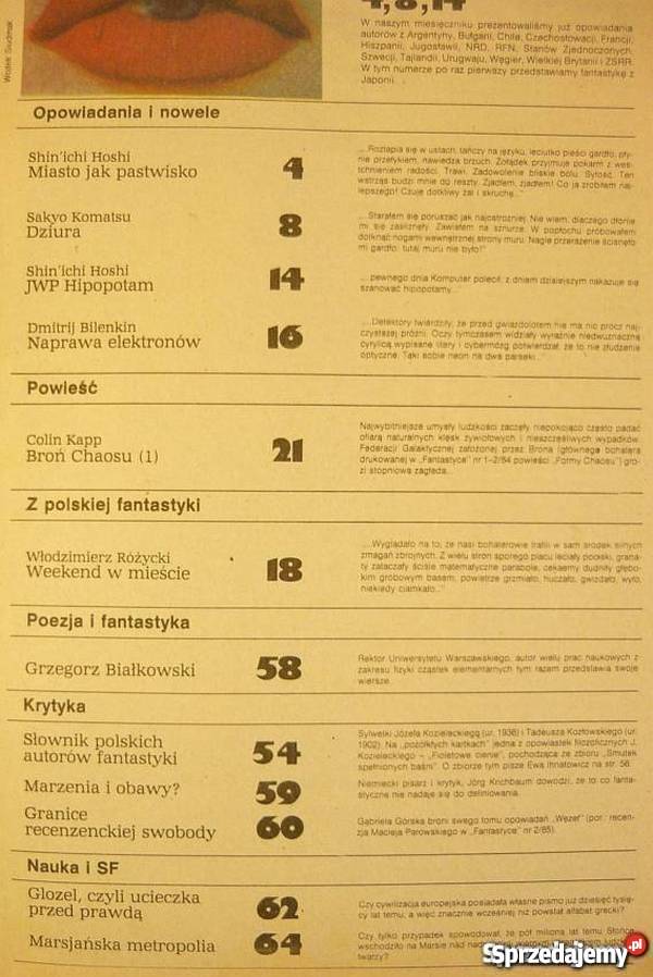 FANTASTYKA 1986 01 40 MIESIĘCZNIK Piła