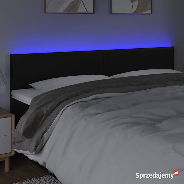 Zagłówek do łóżka z LED czarny 180x5x7888 Warszawa