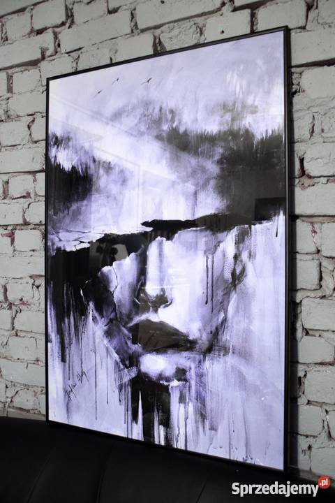 Nowoczesny czarnobiały obraz grafika surrealizm Wrocław
