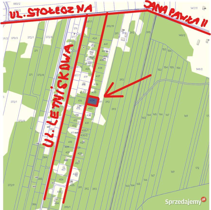 Leśna działka rekreacyjna budowlana Basinów koło