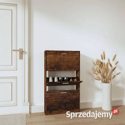 vidaXL Półka na buty przydymiony dąb 59x17x108 Warszawa sprzedam