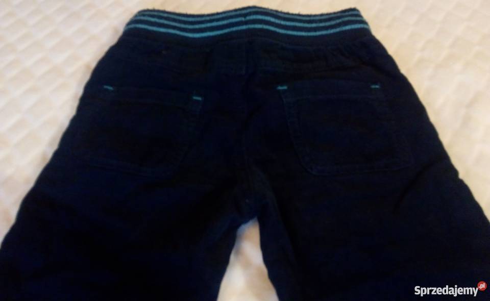 Spodnie chłopięce granatowe sztruksowe 92 Rogoźnik