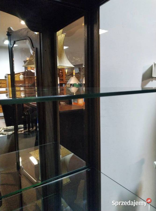 Elegancka dębowa witryna serwantka lite drewno podlaskie Białystok
