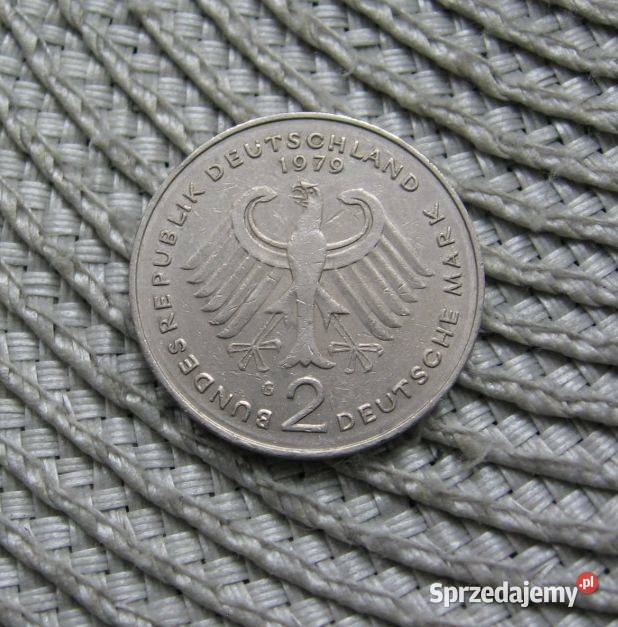 Niemcy 2 Marki 1979r G Konrad Adenauer Numizmatyka Kalisz