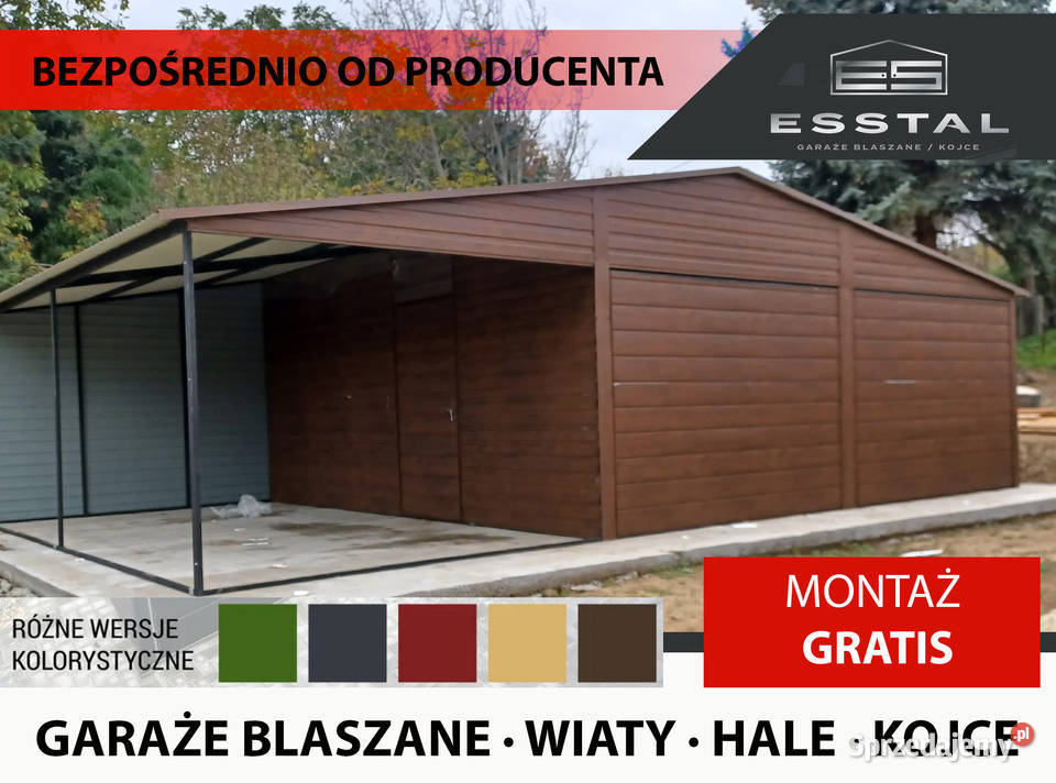 Garaż Blaszany Blaszak Garaże Blaszane Wiaty 315zł/m2 Polkowice