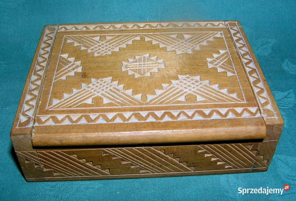 kasetka drewniana vintageD Bartków