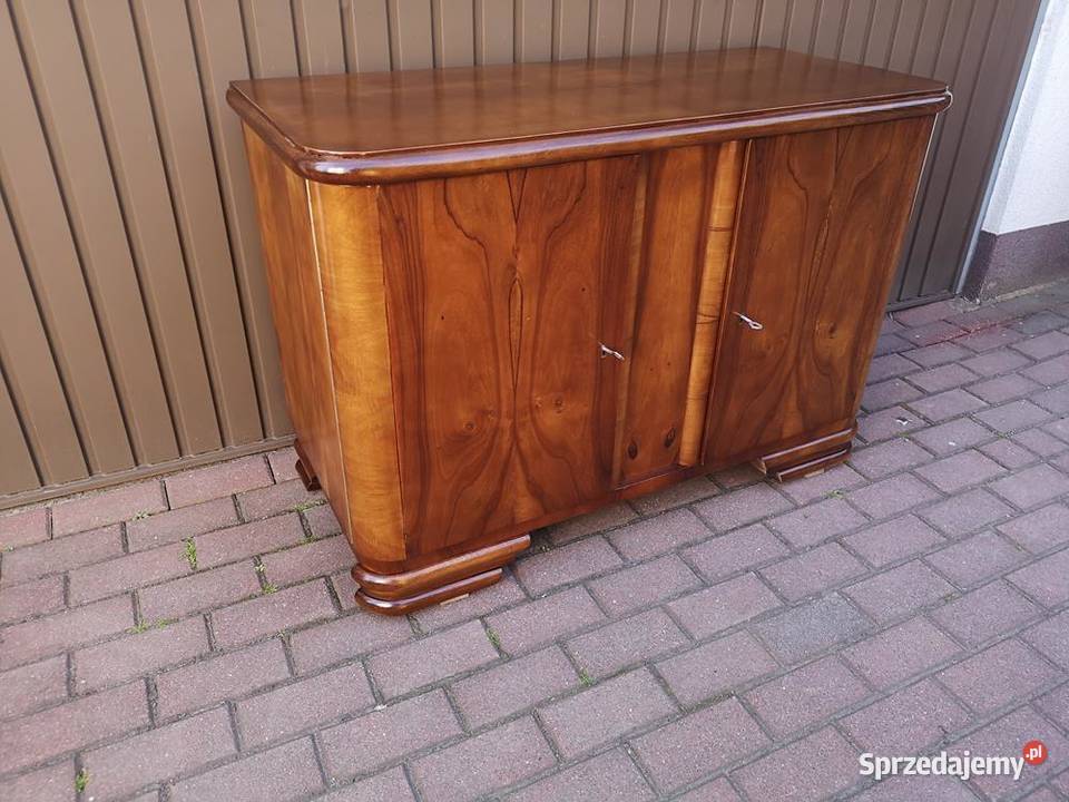 Komoda Pomocnik PRL ARTDECO Orzech Zgrabna Stara Swarzędz
