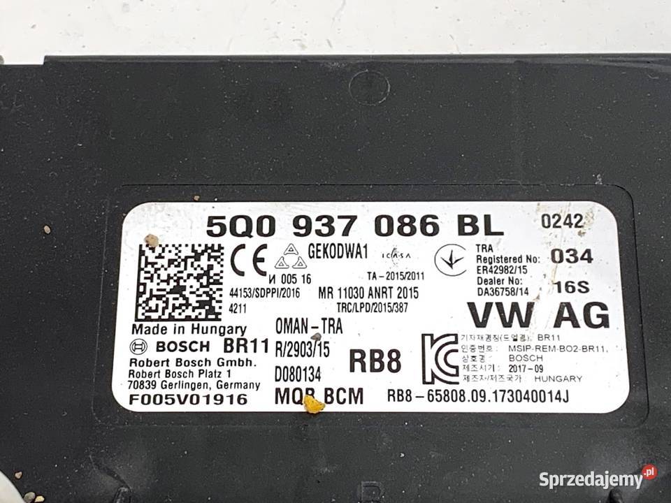 MODUŁ KOMFORTU VW TOURAN 5Q0937086BL Minivan podkarpackie