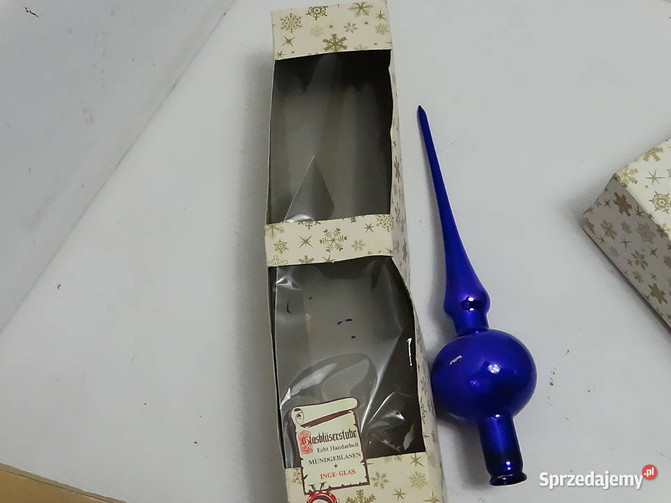 Fioletowe Bombki Szklane Inge Glas West Germany Biłgoraj