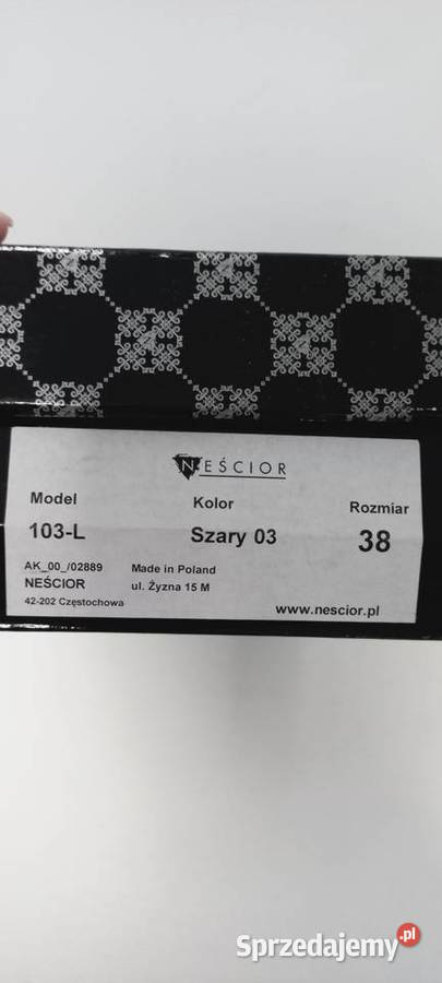 Sandały srebrne skóra naturalna 38 Neścior Gdańsk