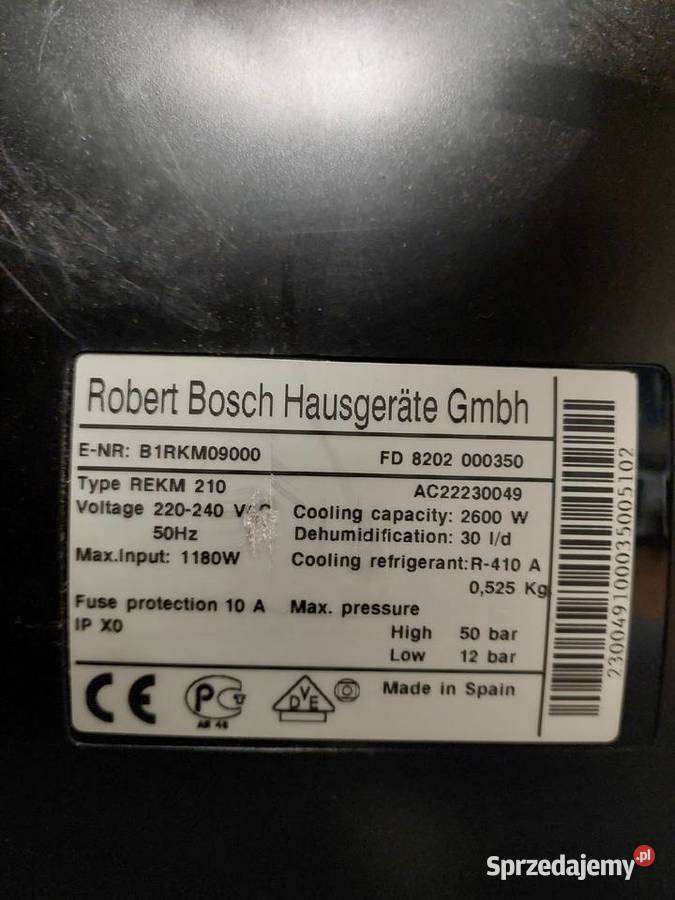 Klimatyzacja mobilna Bosch Kruszyn sprzedam