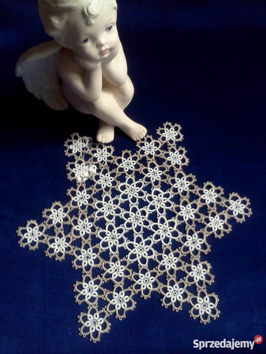 Serwetka frywolitkowa Wiśniowa