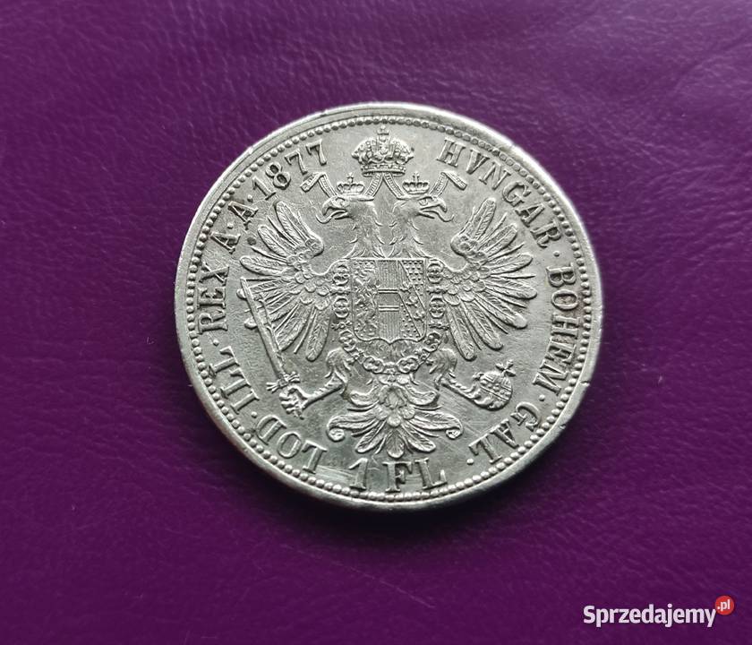 Moneta 1 FLOREN 1877 AUSTRIA Srebro Rzadkość 2
