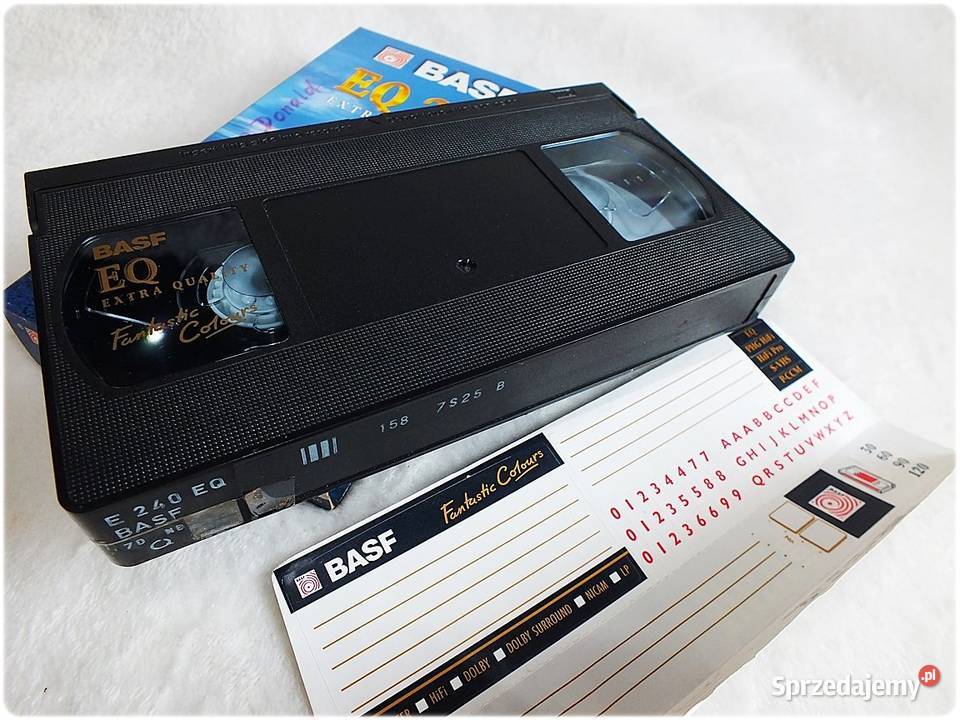 Kaseta VHS BASF Nagrana Z fabrycznymi naklejkami Filmy Żary