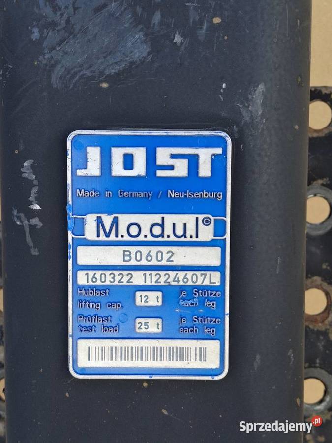 JOST PODPORY NACZEPY NOGI ŁAPY KOMPLET ŁAPA