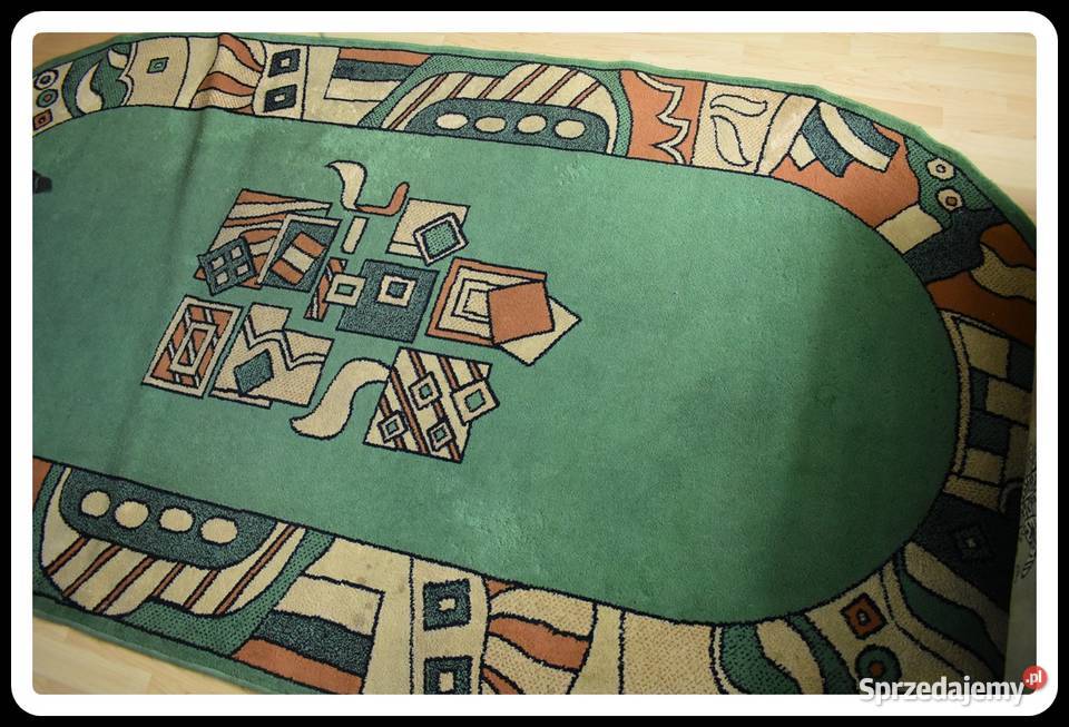 Dywan duży 150 x 300 używany odcienie zieleni Płock
