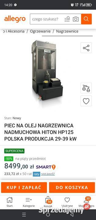 Piec na olejnagrzewnica olejowa Hiton HP125W Zgierz