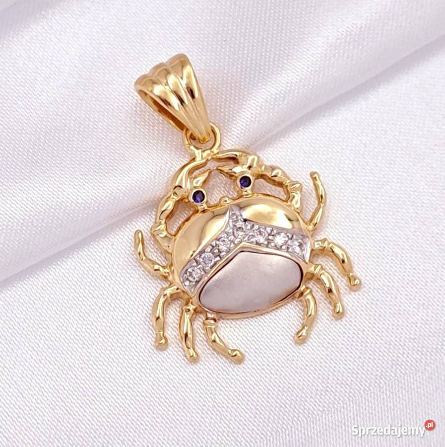 Wisiorek Złoty pr585 Znak Zodiaku RAK Z707 Poznań