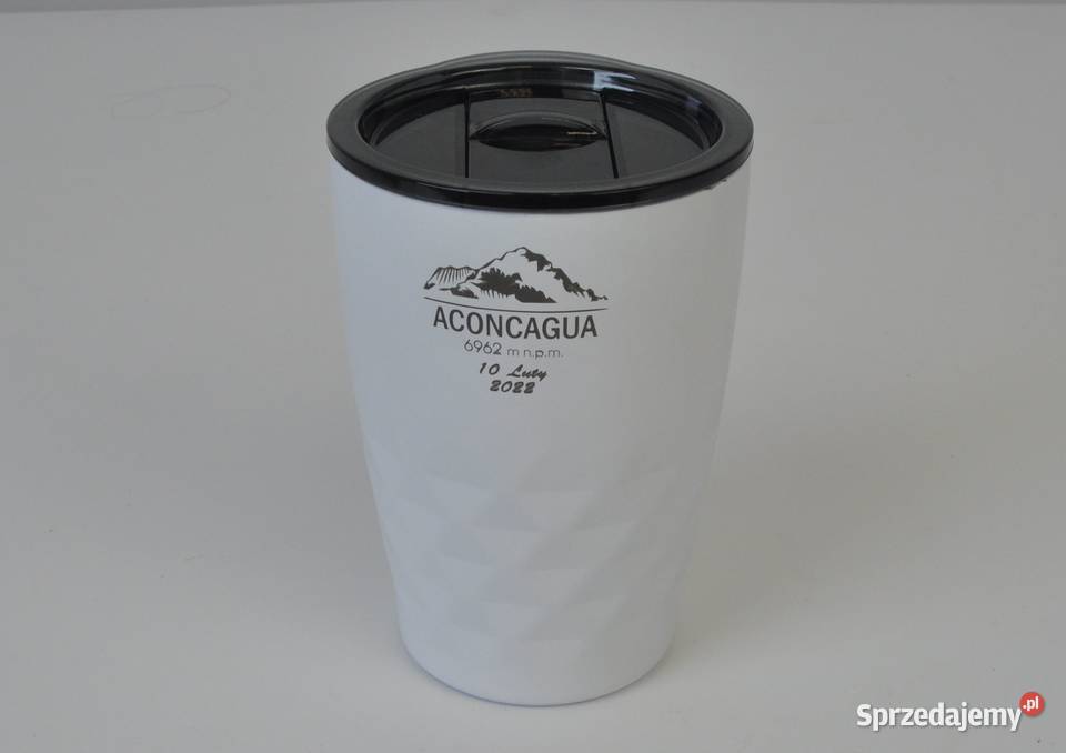 Kubek termiczny 350 ml logo grawer 10 biały biały Leżajsk