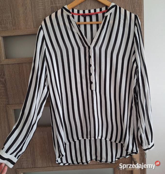 Białoczarna koszula w paski 38 classy klasyczna Bluzki i koszule małopolskie Kraków