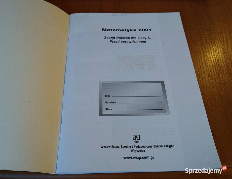 Matematyka 2001 przed sprawdzianem zeszyt Gdańsk