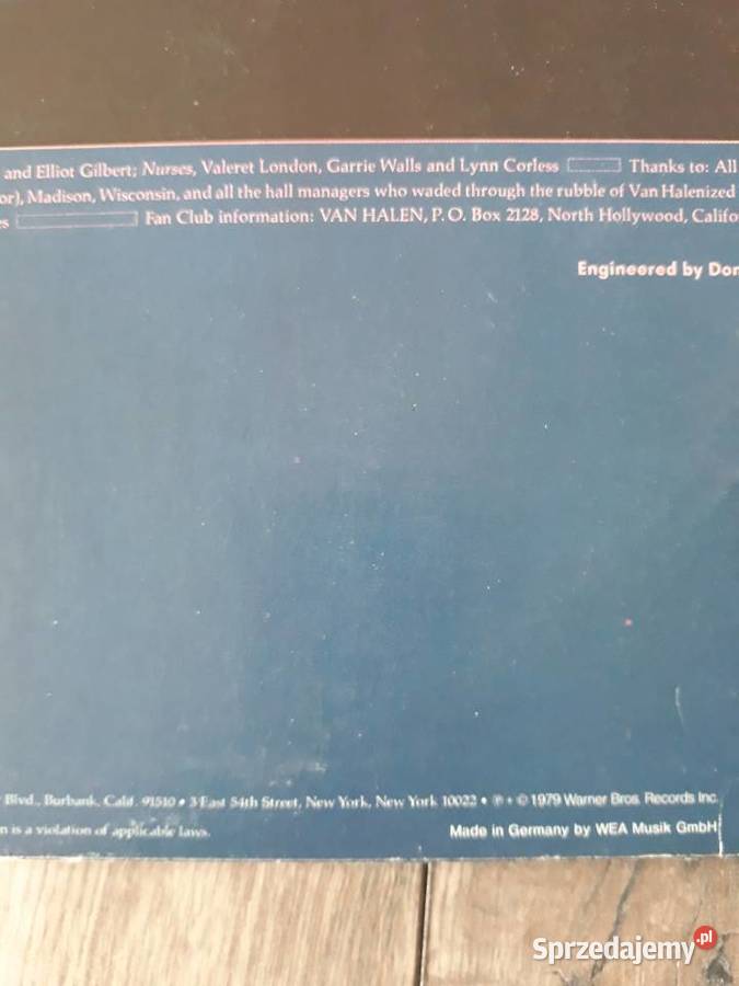 VAN HALEN Van Halen Warner Bros Inc 1979 Rzeszów