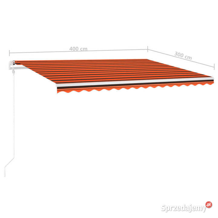 Ręcznie zwijana markiza z LED 4x3 m Warszawa