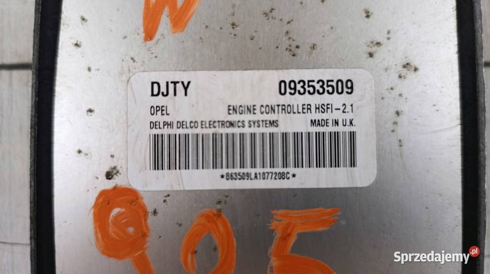 OPEL ASTRA G 2000 STEROWNIK MODUŁ ECU 09353509 sprzedam