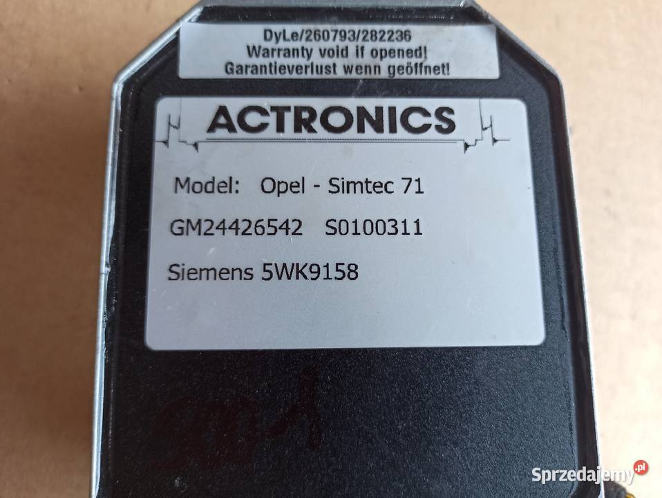 Komputer silnika Opel 24426542 Siemens 5WK9158 Bolesławiec