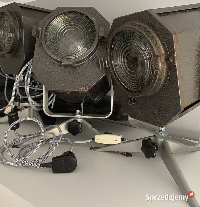 Lampa reflektor teatralny PRL Vintage loft Poznań