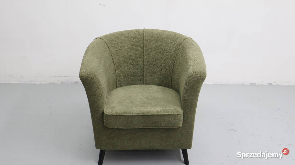 TEE WYGODNY FOTEL OKAZJA zielona tkanina