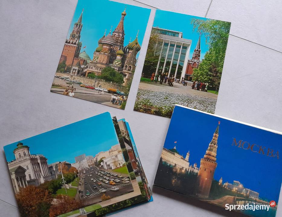 Stare pocztówki kartki pocztowe pocztówka Moskwa śląskie Dąbrowa Górnicza sprzedam