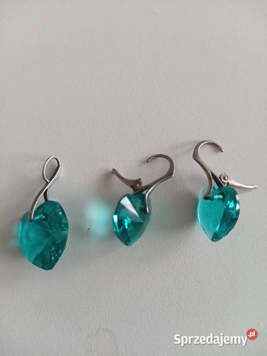 Kolczyki i zawieszka srebrna ze szkłem Swarovski Bieruń