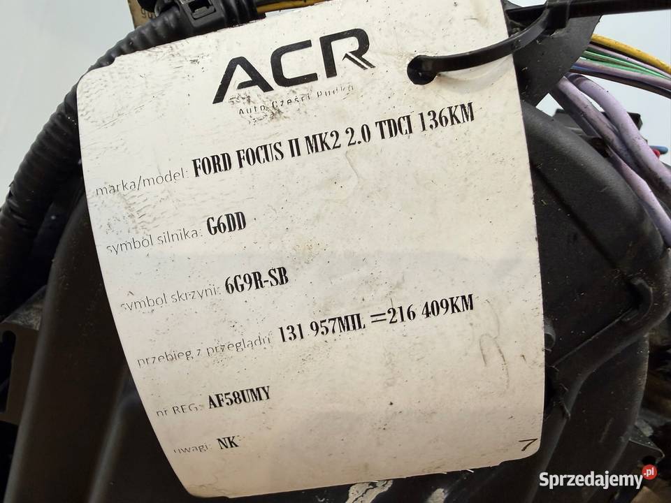 SILNIK G6DD Ford C C Focus MK2 20 TDCI 136 Chełm