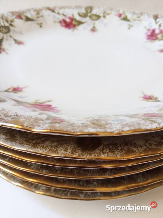 6 talerzy deserowych Iwona Chodzież vintage PRL Częstochowa sprzedam