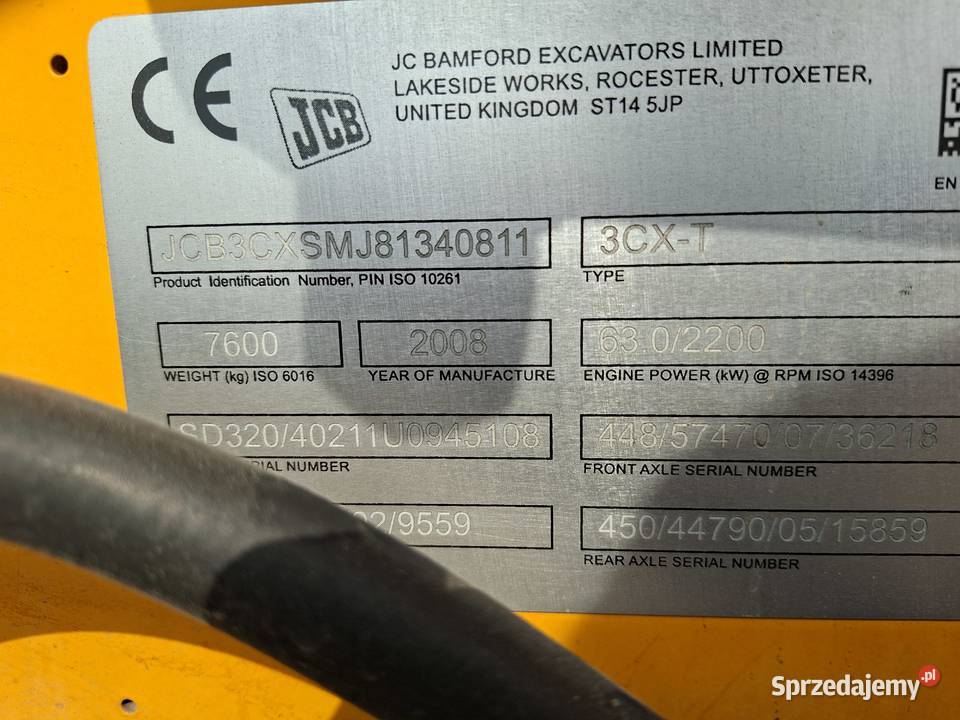 Koparko ładowarka JCB 3CX pomorskie Tczew