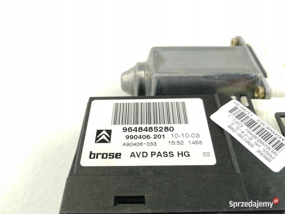 SILNIK SZYBY DRZWI PRAWY PRZÓD CITROEN C5 0104 lubelskie