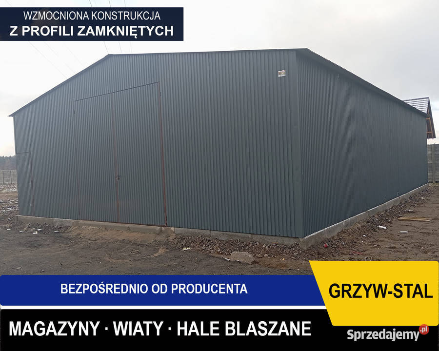 Garaż Blaszany HALA MAGAZYNOWA Magazyn Wiata mazowieckie