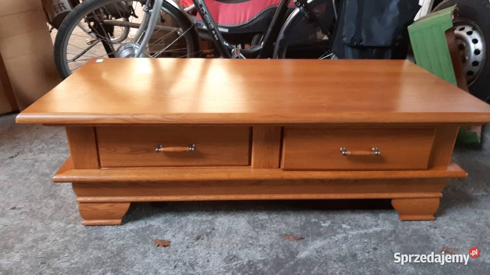 Ława dębowa z szufladami i grubym blatem Zamość sprzedam