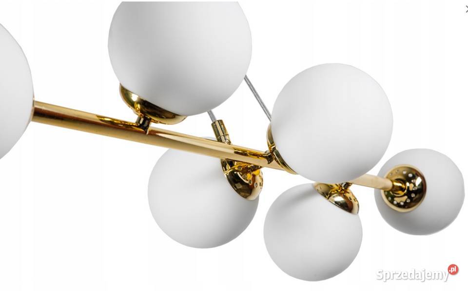 LAMPA WISZĄCA SUFITOWA ŻYRANDOL ZŁOTA KULE 6 Choroszcz