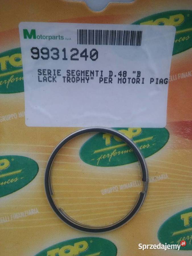 Pierścienie tłoka TPR 70cc D48mm PiaggioGilera lubelskie Puchaczów