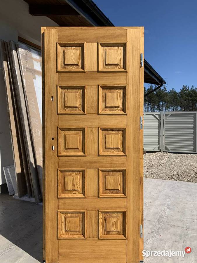 Drzwi zewnętrzne ocieplane NA WYMIAR w dowolny Drewno