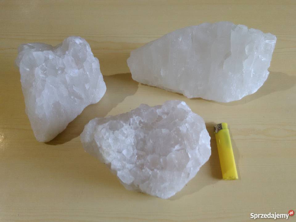 Minerały Kwarc 3 sztuki duże bryły każda waży Piekary Śląskie